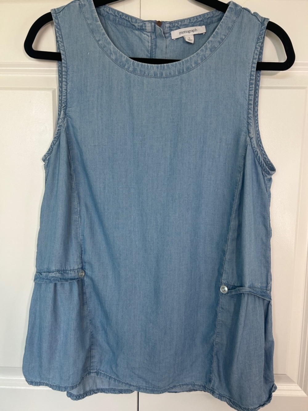 Monograph Light Wash Chambray Tank Top